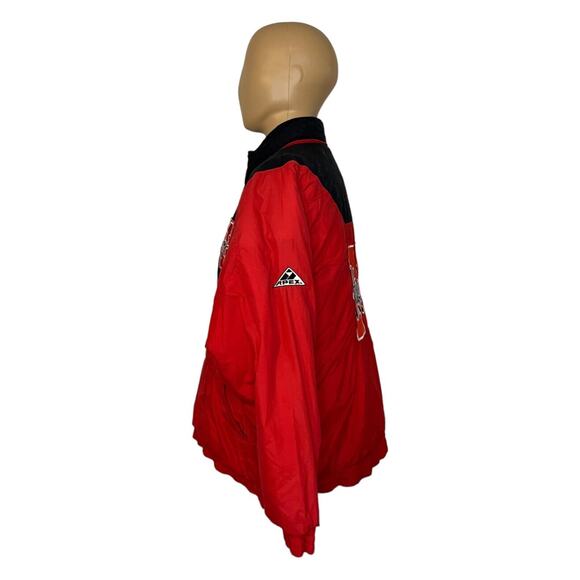 Vintage Apex One 90s Nebraska Huskers University Pullover Red Puffer Coat Mens L - Picture 3 of 6